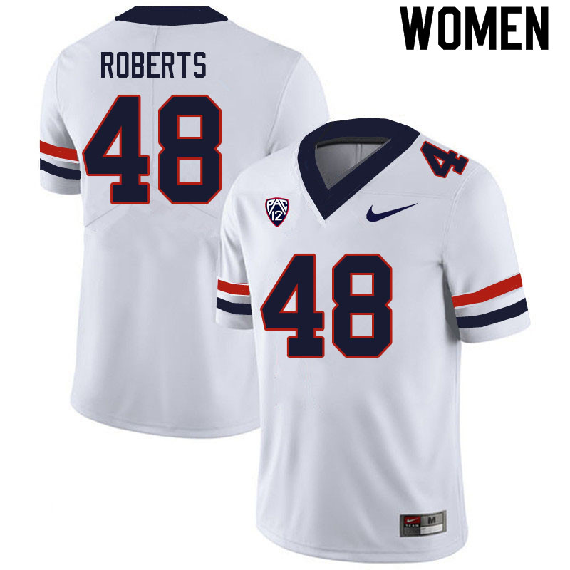 Women #48 Jerry Roberts Arizona Wildcats College Football Jerseys Sale-White - Click Image to Close
